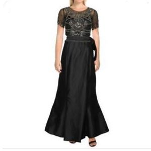 Pisarro Nights Black Embellished Formal Dress